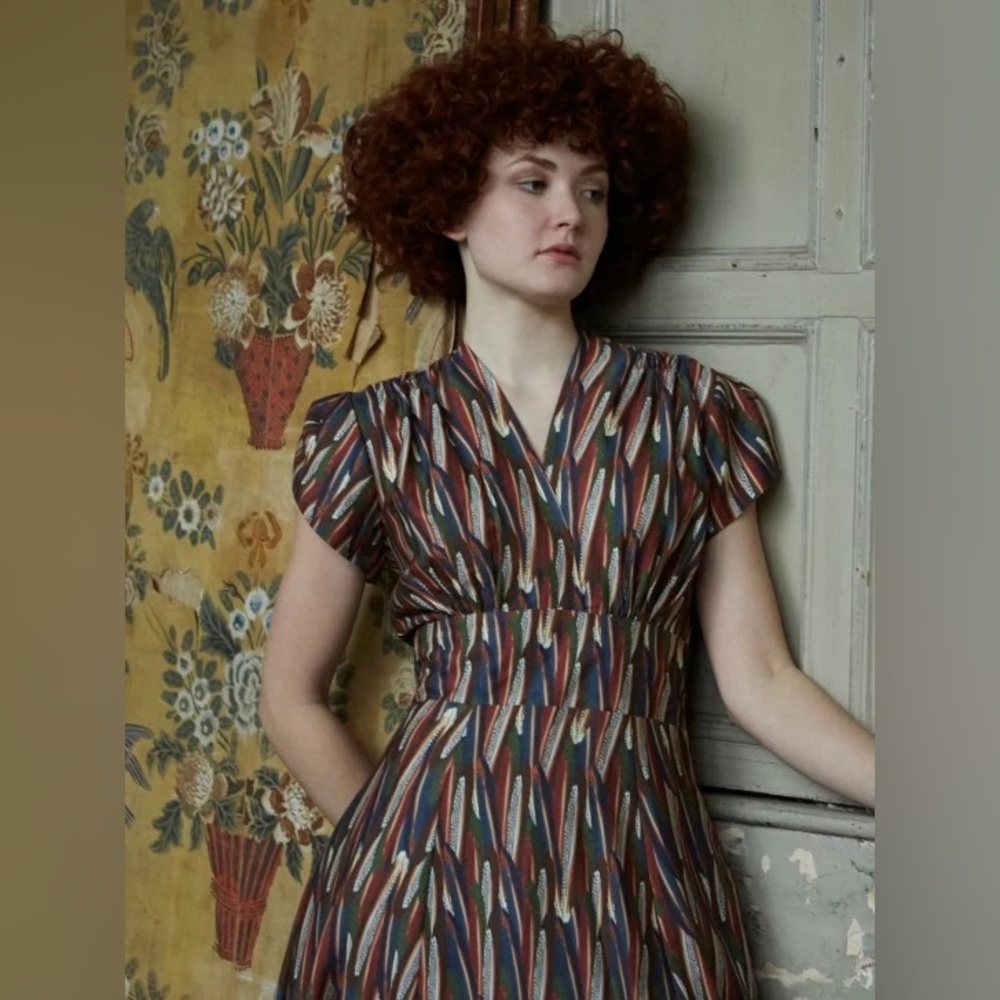 Rita Multi Feather Dress by Palava - Picture 8 of 16